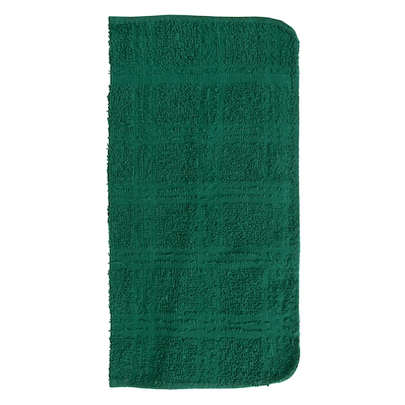 Ritz Concepts Dish Cloth 100% Cotton Terry Solid Dark Green, PK12 20320